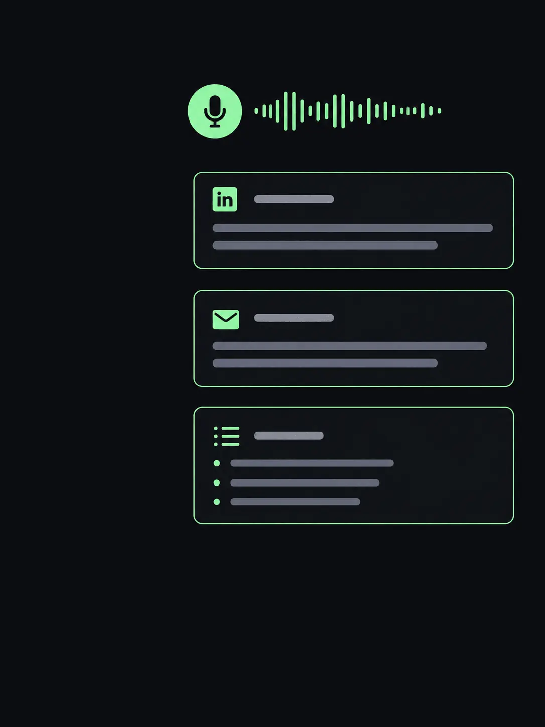 A recording turned into a LinkedIn post, ready to publish or schedule